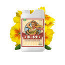 Advanced Nutrients B-52 1L in transparent background with flower behind it