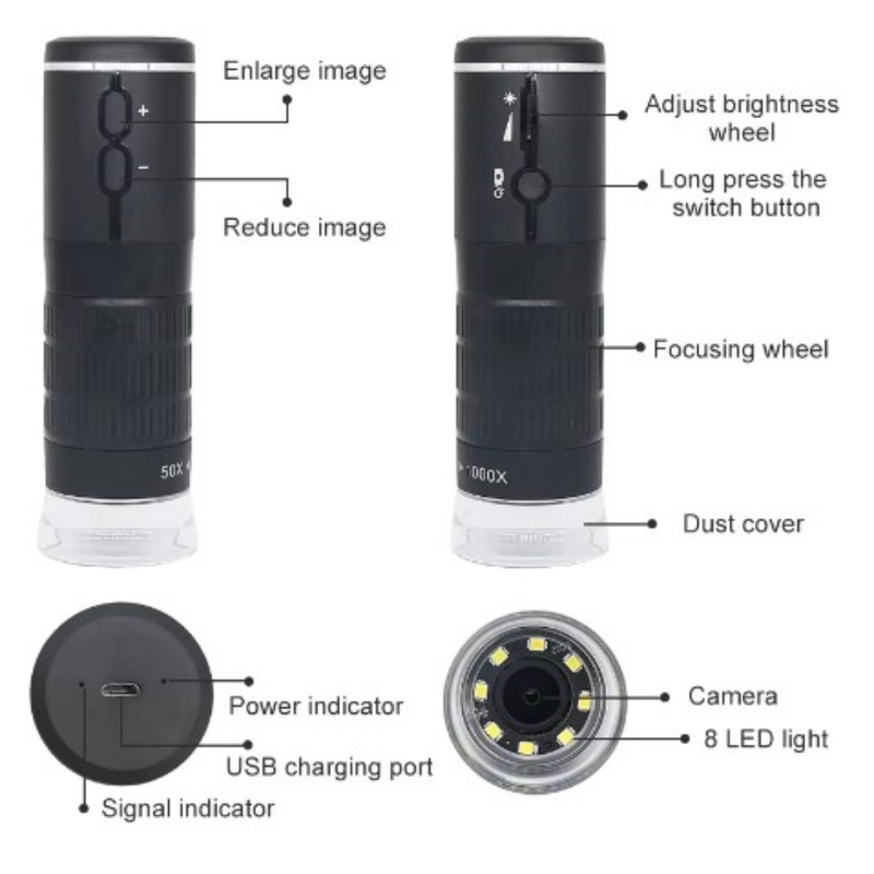 1000X Digital Microscope w/WiFi