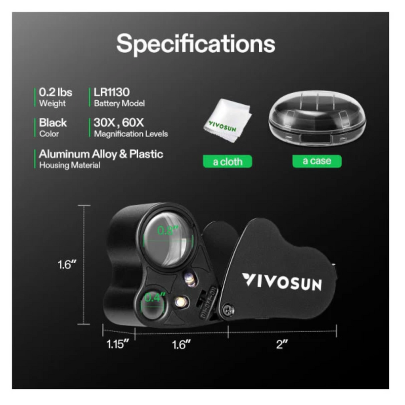 Vivosun Jewelers Loupe Magnifier