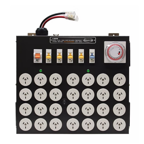 Hortitek Light Management Unit | LMU 24 - 12ON/12OFF OR 24ON 4LIVE 80A 1PH TD