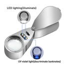 40X LED Loupe Magnifier With LED and UV Light