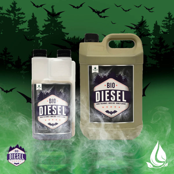 Bio Diesel Bloom Booster customised green background made by Happy Hydroponics