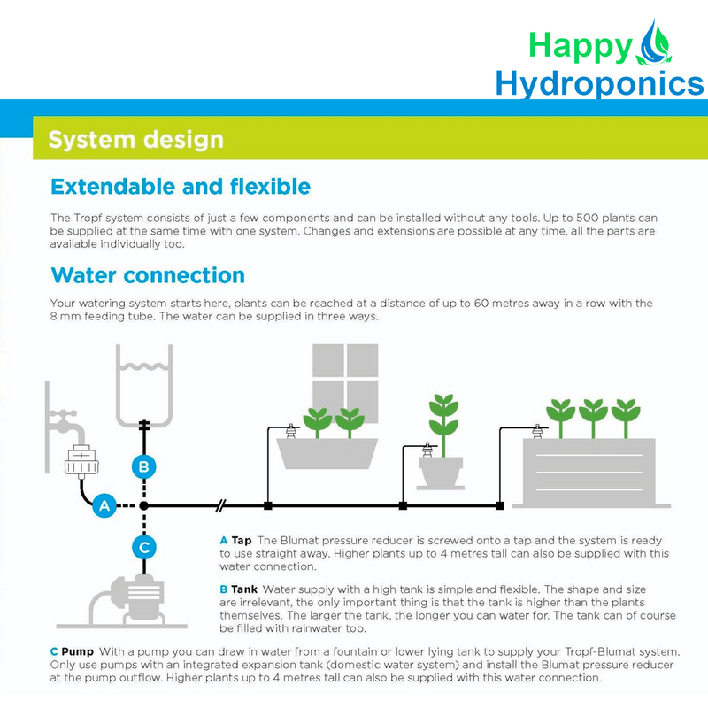 Blumat System Gravity Irrigation System - 12 Cone Blumat